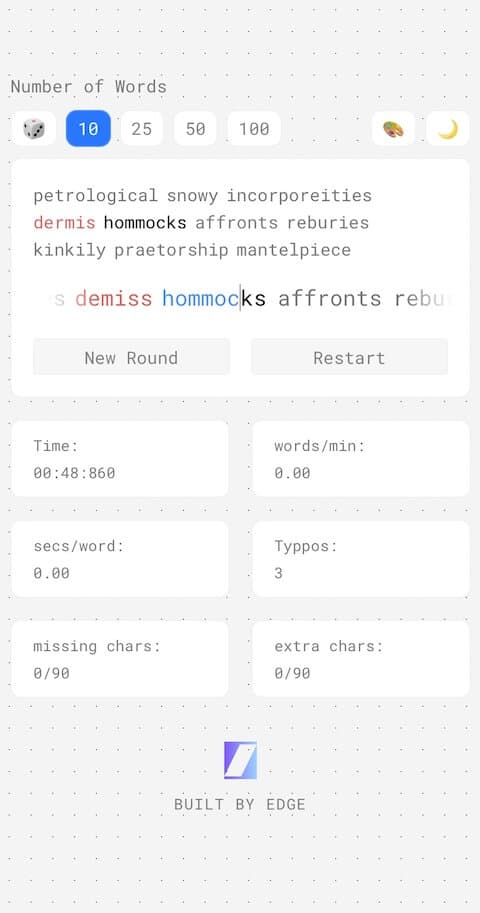 Typespeed by EDGE on mobile