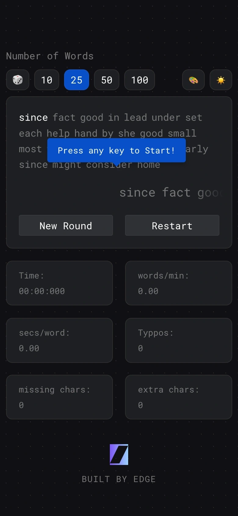 Typespeed by EDGE on mobile